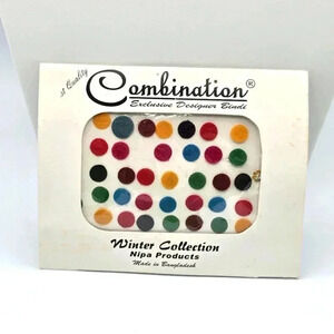 Combination Rhinestone Stick on Forehead‎ Indian Binidi Fashion Accessories NWT